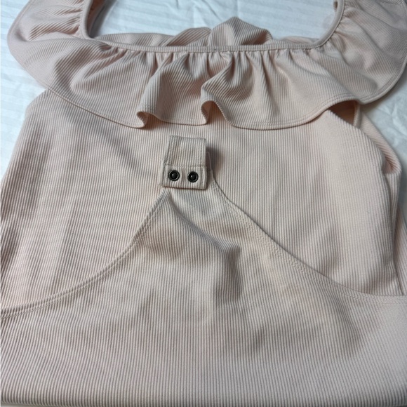 Express Light Pink Ribbed Top - Picture 8 of 8